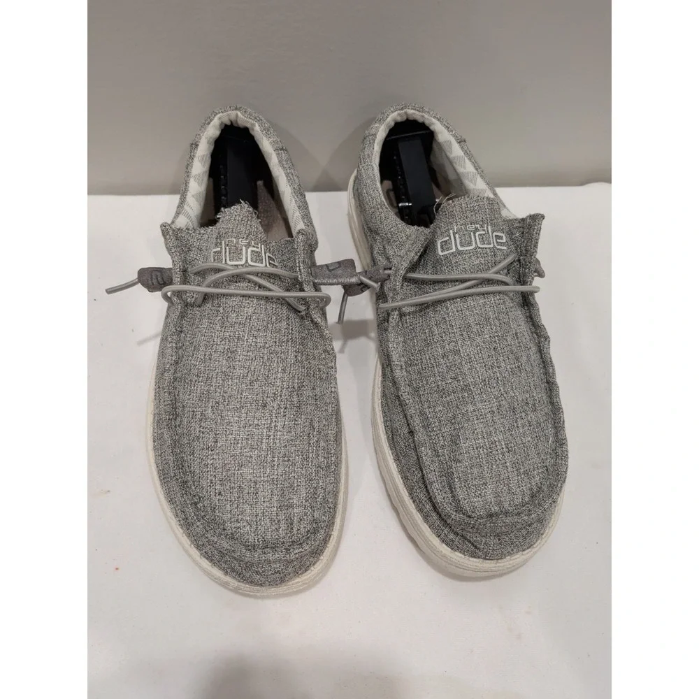 Hey Dude Wally Linen Iron Loafers Shoe Men's Sizes US 9